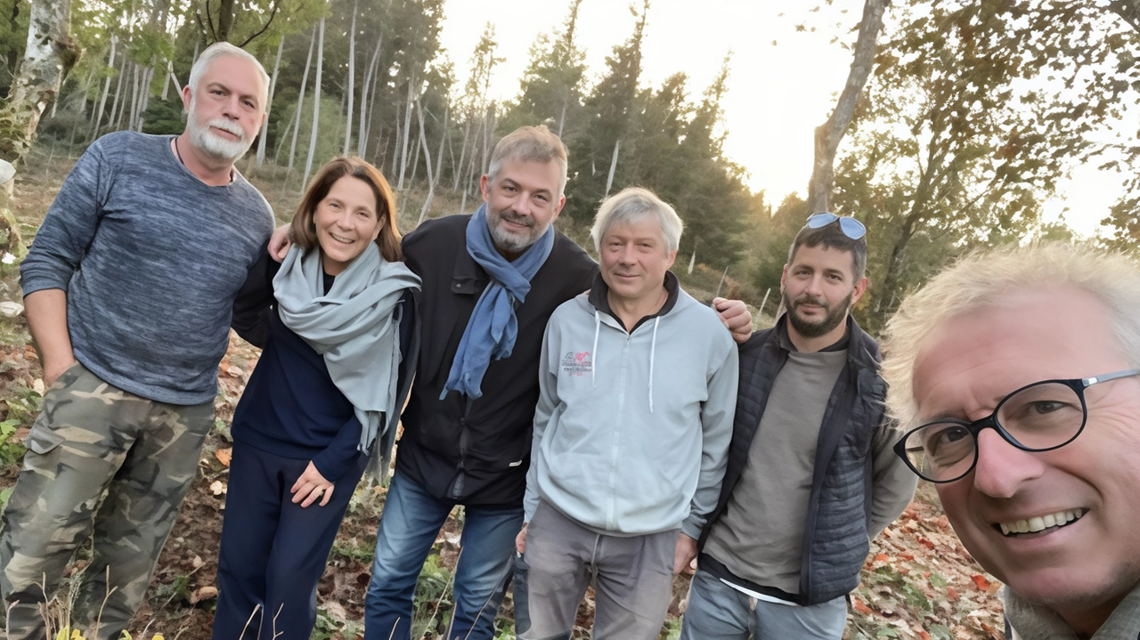 Pierre Gramegna con la moglie e altri amici cortonesi Pierre Gramegna con la moglie e altri amici cortonesi