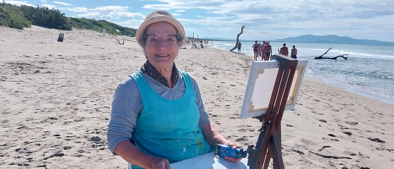 L’arte senza età. Dipinge e scrive poesie: “Questo è il mio mare. Sempre diverso”