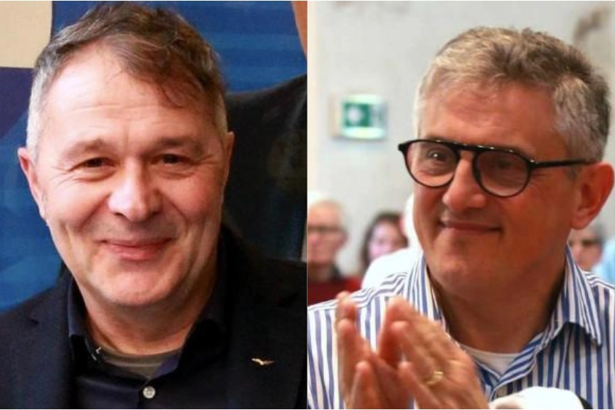 E' sfida a Foligno tra Zuccarini (a sinistra) e Masciotti)
