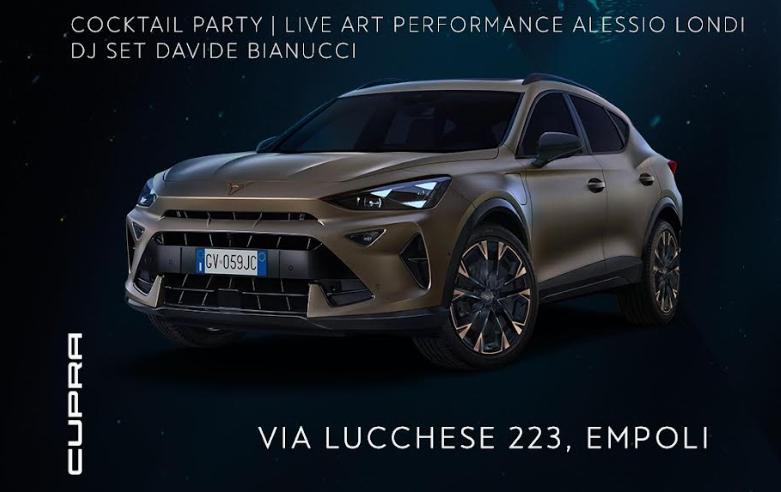 Empoli, l’inaugurazione del Cupra Garage: serata tra design e arte nello showroom