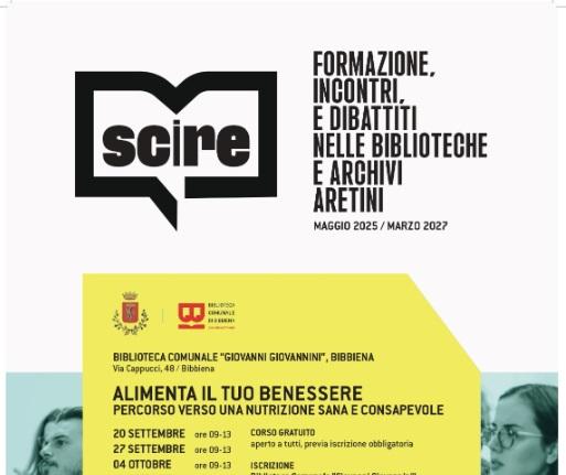 progetto scire in biblioteca a settembre corso gratuito su alimentazione e benessere