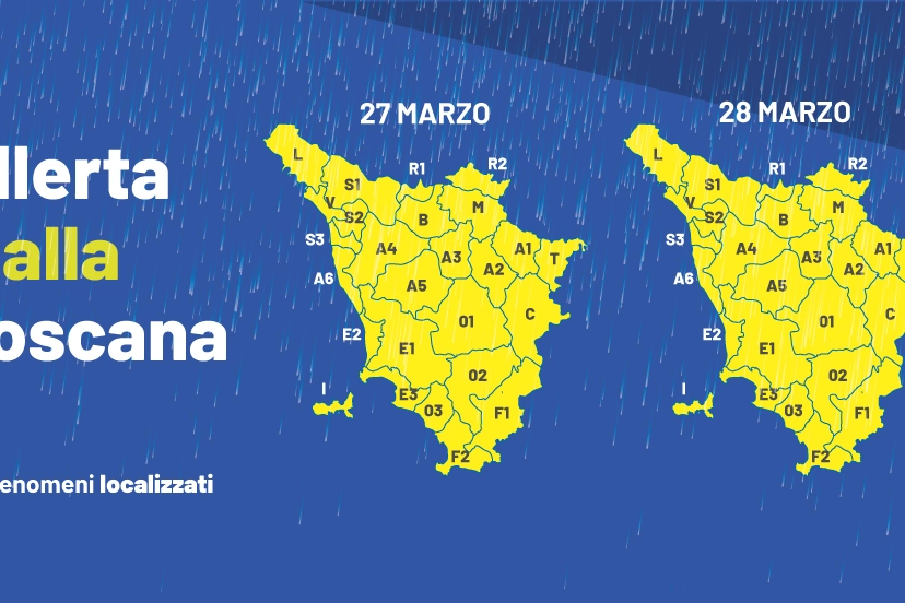 Scatta una nuova allerta meteo in Toscana