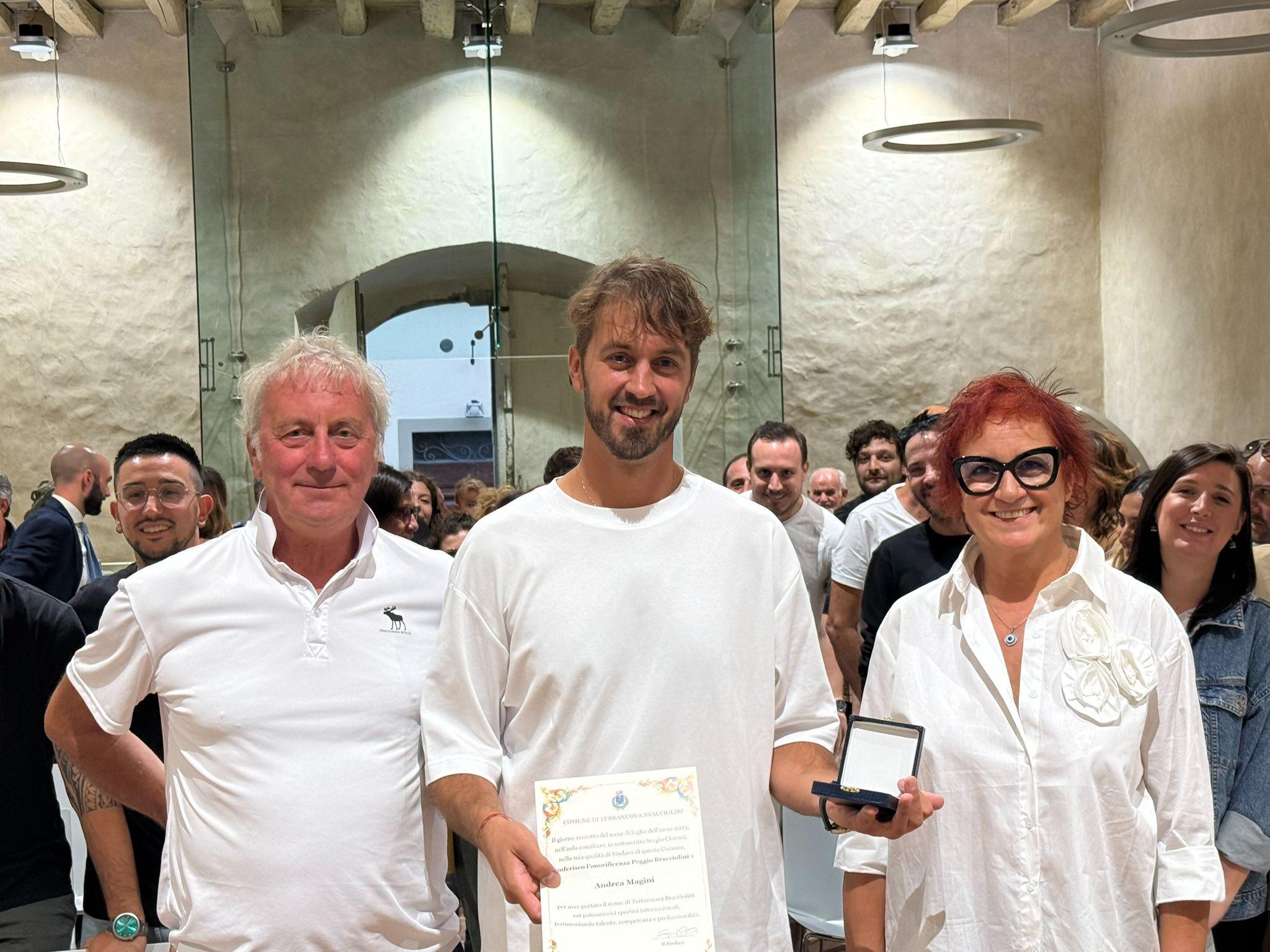 Il Comune conferisce l'onorificenza “Poggio Bracciolini” ad Andrea Magini
