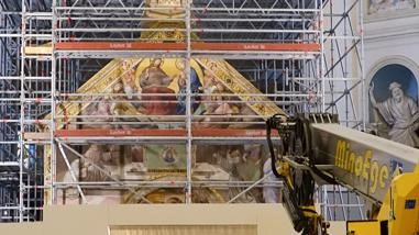 L’intervento alla Basilica papale
