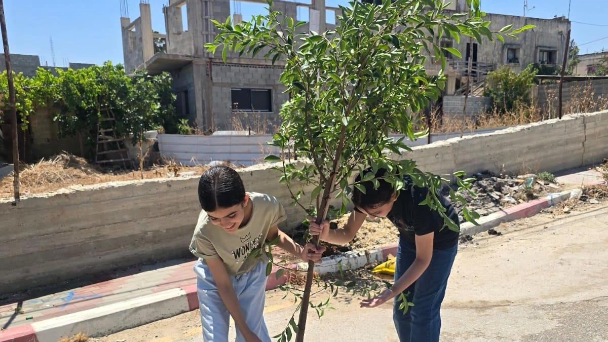 Alcuni studenti delle scuole palestinesi coinvolte nel progetto