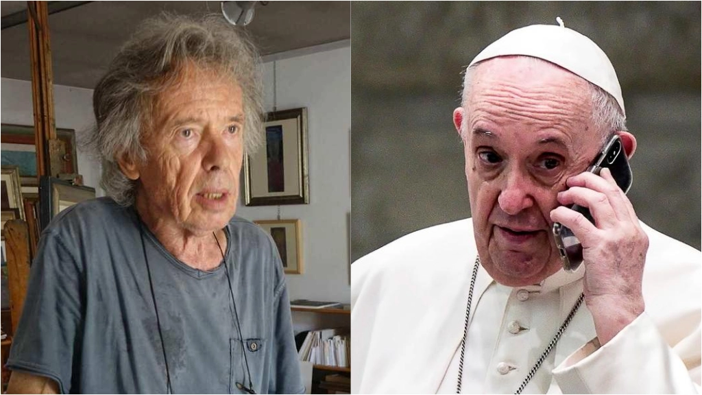 Il pittore Di Giorgio e Papa Francesco Il pittore Di Giorgio e Papa Francesco