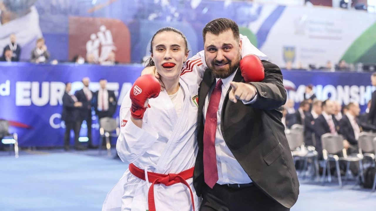 Francesco Puleo con la giovane Asia Pergolesi, balzata ai vertici mondiali under 20 Francesco Puleo con la giovane Asia Pergolesi, balzata ai vertici mondiali under 20