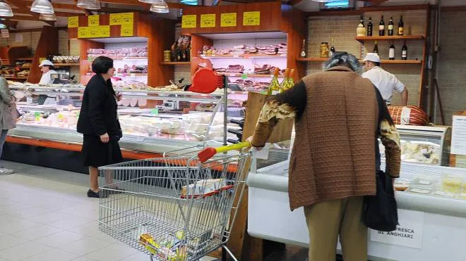 Un carrello della spesa al supermercato (Fornasari)