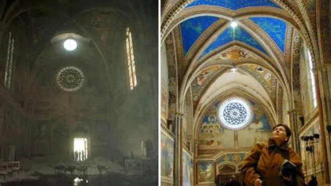 Il crollo della Basilica di Assisi, immagine simbolo del sisma del '97