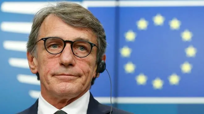 epa09678268 (FILE) - European Parliament President David Maria Sassoli during a Brexit summit in Brussels, Belgium, 17 October 2019 (reissued 11 January 2022). European Parliament President David Sassoli has died at the age of 65 early morning on 11 January in Aviano, Italy where he was hospitalized, his spokesman Roberto Cuillo announced on Twitter. A statement on behalf of the President of the European Parliament released on 10 January said that 'The President of the European Parliament, David Sassoli, has been in hospital in Italy since 26 December,' over a serious complication due to a dysfunction of the immune system.  EPA/JULIEN WARNAND *** Local Caption *** 55555581