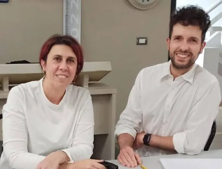 Sara Brogi, nuova segretaria del Partito democratico cittadino insieme al suo vice. Francesco Tassi