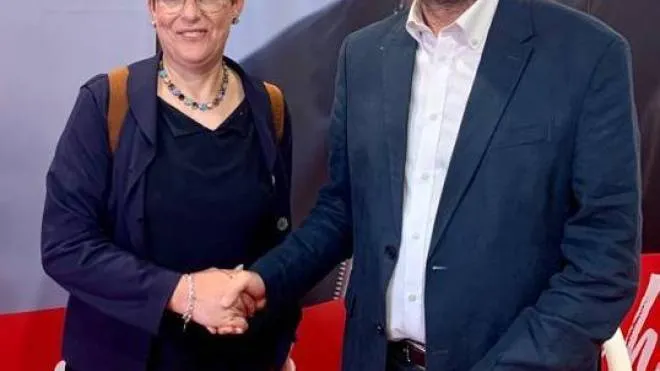 La candidata Piera Sommovigo con il ministro alla Cultura Dario Franceschini