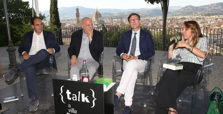 Andrea Marcucci, Alan Friedman, il sindaco Dario Nardella e la direttrice de La Nazione Agnese Pini