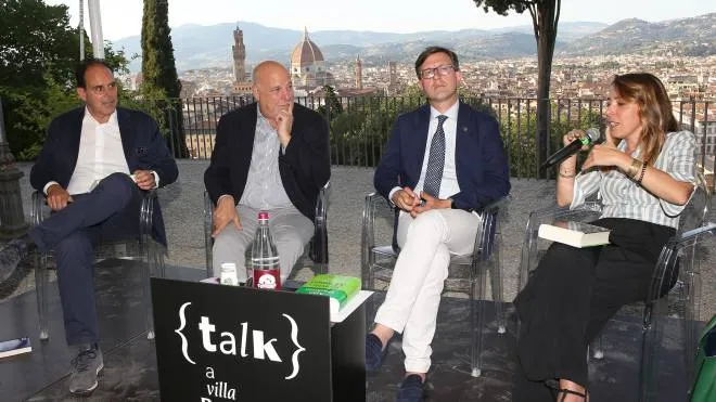 Andrea Marcucci, Alan Friedman, il sindaco Dario Nardella e la direttrice de La Nazione Agnese Pini