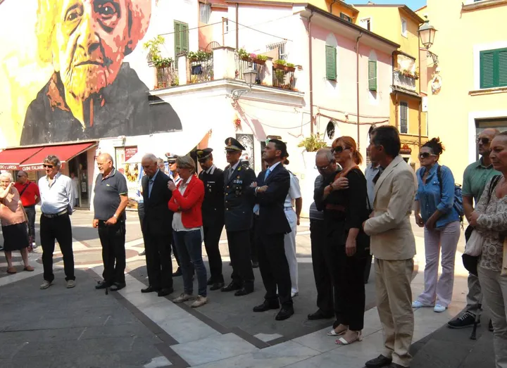 Una cerimonia del VII Luglio e in alto Almarella Binelli, presidente Anpi