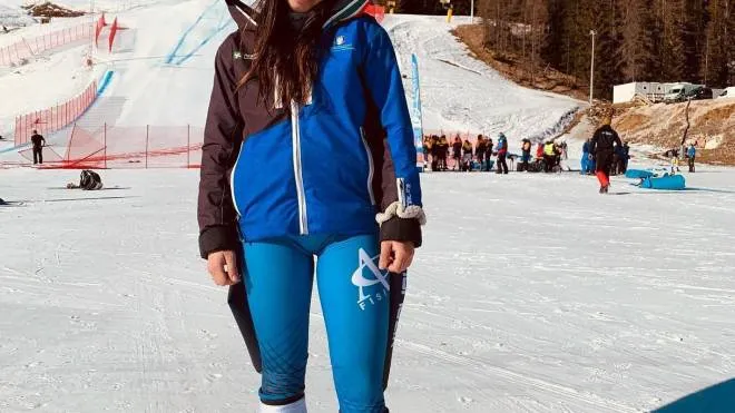La sciatrice pisana Alice Pazzaglia, 20 anni. Appena convocata in nazionale, sogna le Olimpiadi
