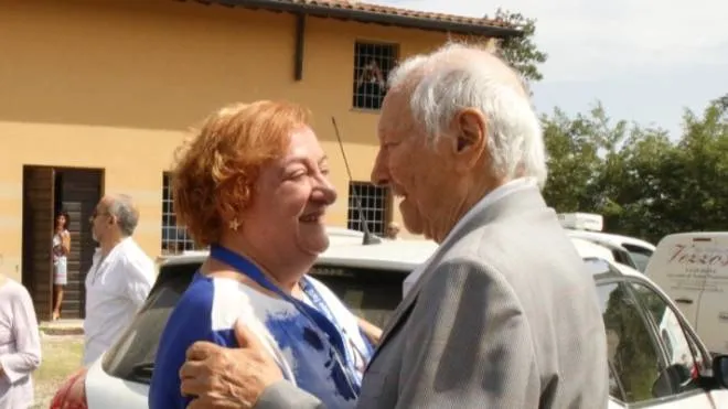 Maura Tombelli e Piero Angela il giorno dell'inaugurazione dell'osservatorio 
