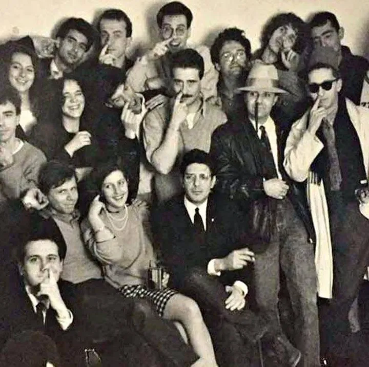 Lo staff di Controradio nei primi anni Ottanta