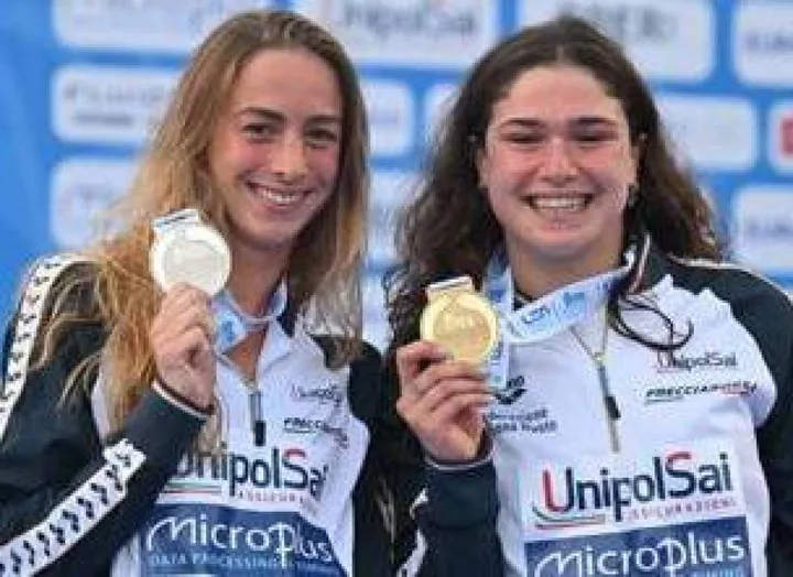 Da sinistra Lisa Angiolini con la vincitrice dell’oro Benedetta Pilato