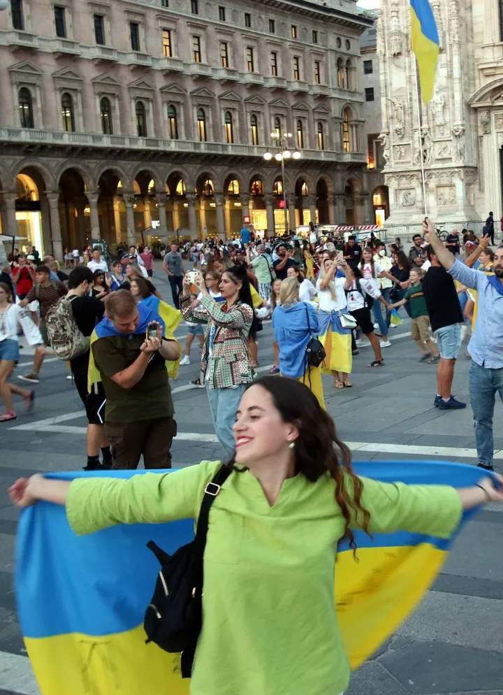 Una manifestazione per l’Ucraina