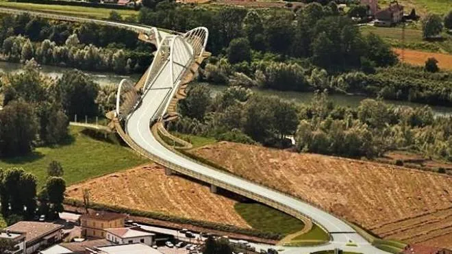 Il rendering del nuovo Ponte che collegherà Monte San Quirico e San Pietro a Vico