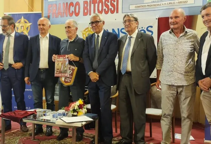 Un momento della serata dedicata a Franco Bitossi (il terzo da sinistra)