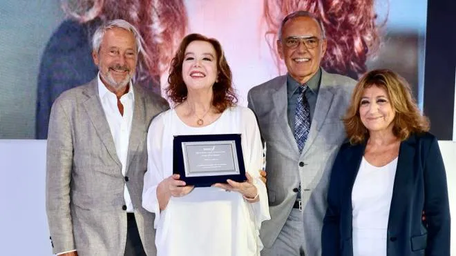 Stefania Sandrelli riceve il premio Bianchi del Sindacato giornalisti cinematografici, Venezia, 7 settembre 2022. ANSA/ UFFICIO STAMPA ++HO - NO SALES EDITORIAL USE ONLY++