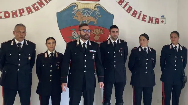 I sei carabinieri che prenderanno servizio nei vari paesi della vallata