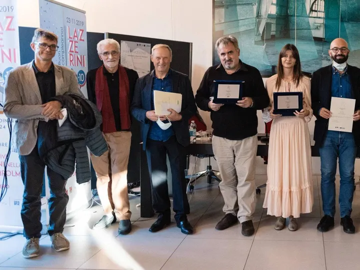 Giovanni Nuti e alcuni finalisti dell’edizione del Premio del 2020