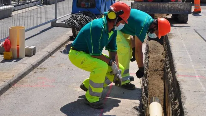 Un cantiere di lavori stradali. A Poggio, dal 26 al 30 settembre, sarà modificata la circolazione. in via Soffici per consentire l’intervento Enel in piazza XX Settembre