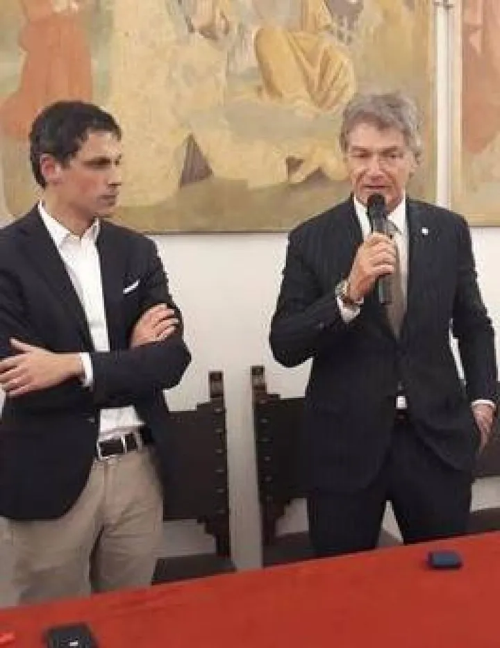 Giancarlo Antognoni con il sindaco Andrea Romizi