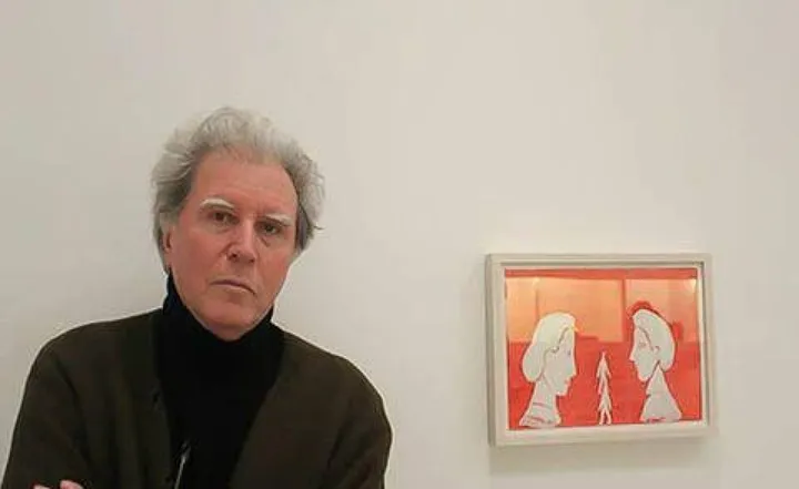 L’artista pistoiese Roberto Barni accanto ad una delle sue opere, sarà protagonista dell’evento