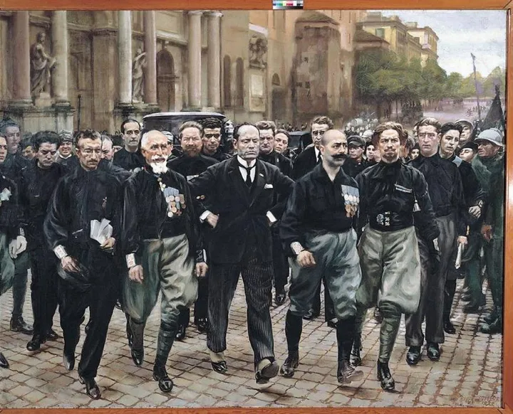 ’La marcia su Roma’, opera del pittore futurista Giacomo Balla