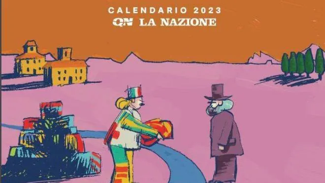 La copertina del calendario de La Nazione realizzata da Giancarlo Caligaris