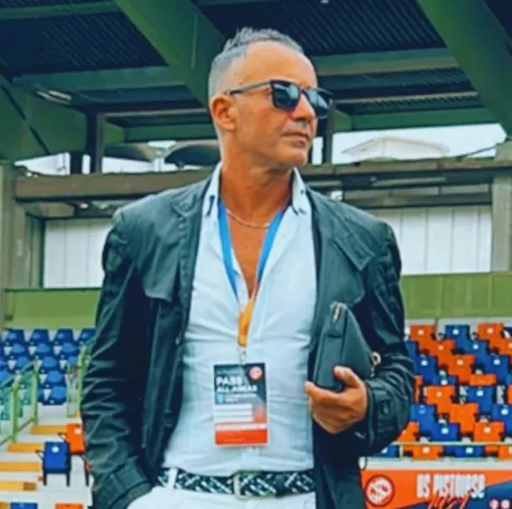 Omar Vecchione, amministratore di Omav, allo stadio. Melani