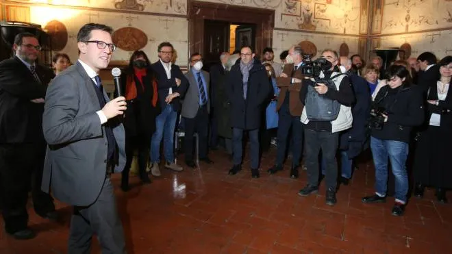PRESSPHOTO Firenze  auguri del sindaco ai giornalisti. Foto Marco Mori/New Press Photo