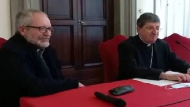 Il cardinale Betori con Don Giovanni Paccosi, nuovo vescovo di San Miniato