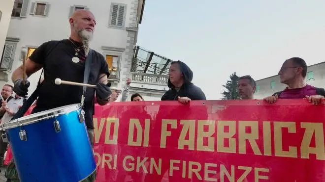 Una protesta dei lavoratori dell’ex Gkn di Campi Bisenzio