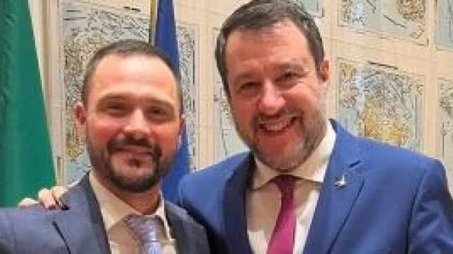 Luca Baroncini con il ministro Matteo Salvini a Roma, dove si è parlato di Montecatini