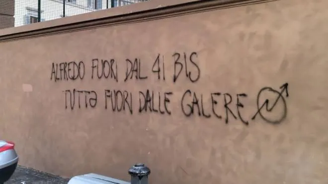 PRESSPHOTO Firenze. Scritte anarchiche contro il 41/bis di Cospito
 Marco Mori/New Press Photo