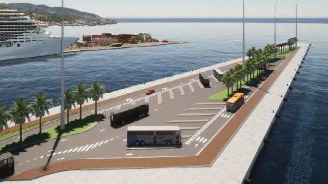 Il progetto per il nuovo molo crociere. In alto, il presidente dell’Autorità portuale Mario Sommariva
