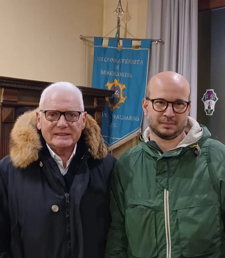 Il coordinatore provinciale Patrizio Cancialli e Carlo Bani della Misericordia di San Giovanni