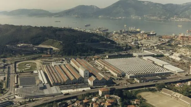 Veduta aerea del comprensorio di via Valdilocchi dove ha sede l’ex Oto Melara della Spezia