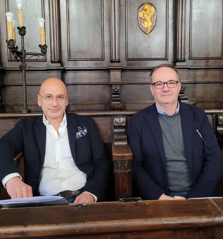 Fabio Procacci, amministratore di Cortona Sviluppo con il sindaco Luciano Meoni