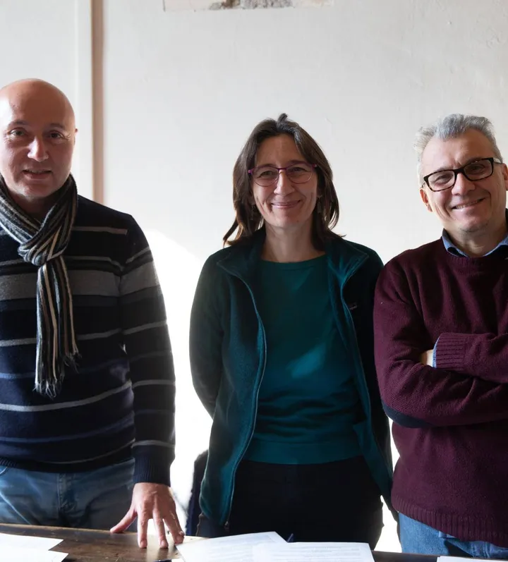 Federico Olivieri, Tiziana Nadalutti, Ciccio Auletta nella conferenza stampa sul destino dello scalo