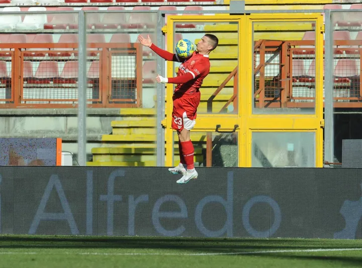 Francesco Lisi in gol nella stagione passata sul campo dell’Ascoli