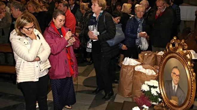 PRESSPHOTO Firenze   Celebrazione eucaristica presieduta da Mons. Betori  in occasione del 40° della morte di Giorgio La Pira. Foto Marco Mori/New Press Photo