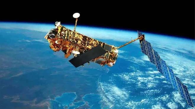 20020228- ROMA-CRO-SPAZIO: ENVISAT, IL PIU' GRANDE SATELLITE EUROPEO- Il satellite Envisat.  ANSA/RED