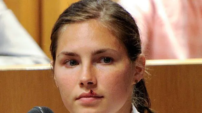 Jailed murder suspect Amanda Knox of the U.S. gives evidence at her trial for murder in Perugia June 12, 2009. Knox and Raffaele Sollecito of Italy are on trial for the November 2007 murder of British student Meredith Kercher.
REUTERS/Daniele La Monaca        (ITALY CRIME LAW)