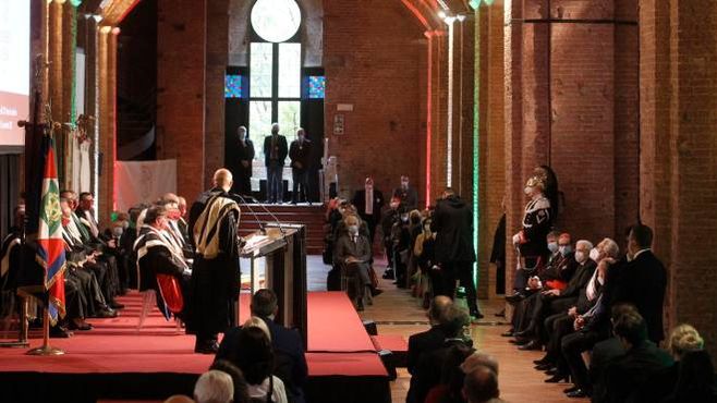 Il presidente Mattarella inaugura l&#39;anno accademico a Siena (Foto Lazzeroni)